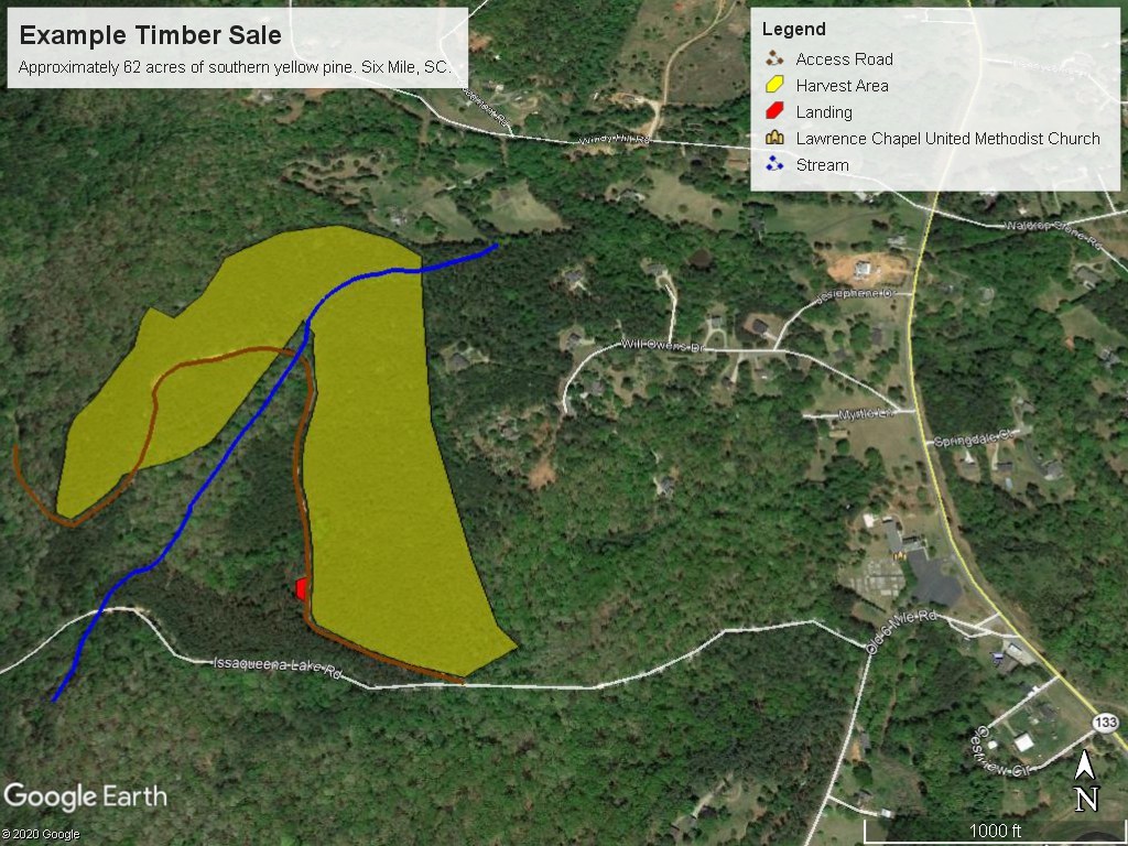 A timber sale map